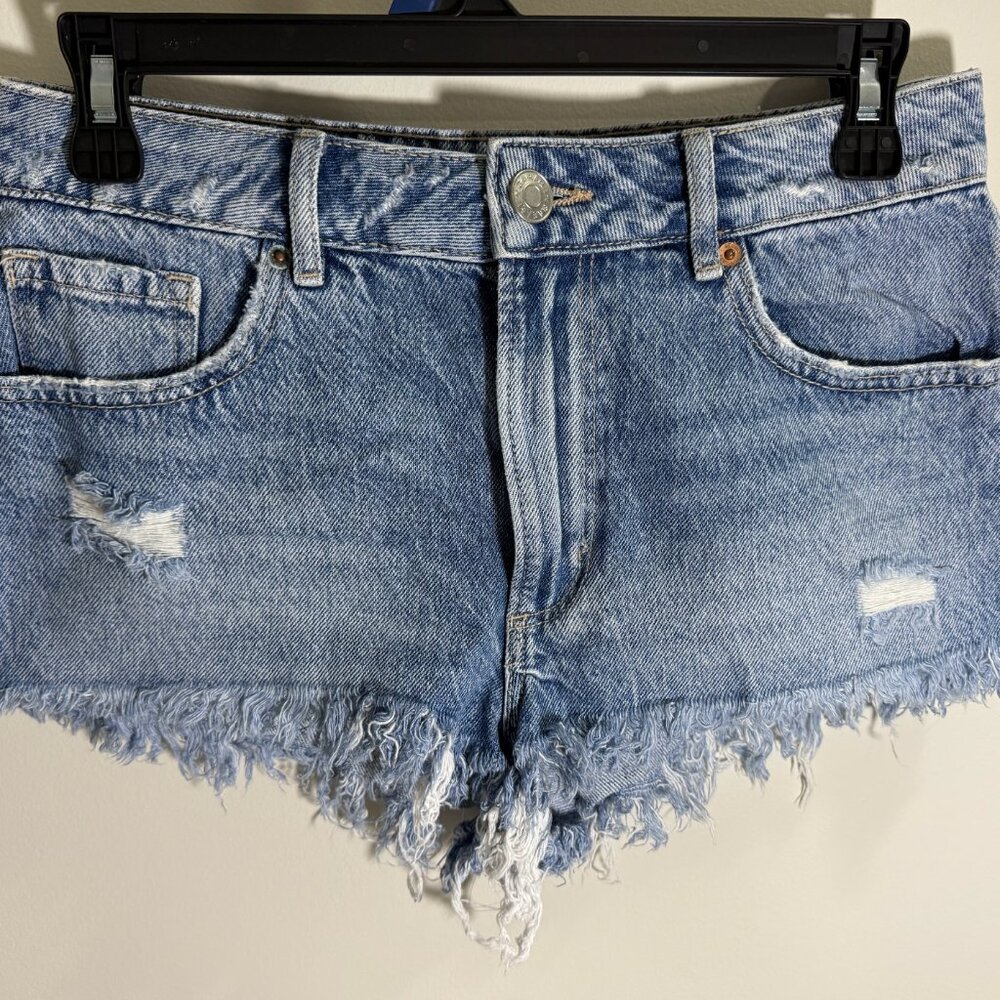 Garage Denim Cheeky Festival Distressed Jean Shorts